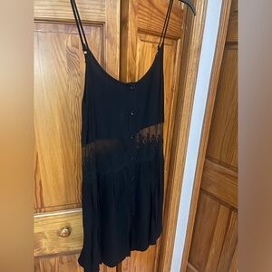 Black mesh waist mini dress perfect for summer